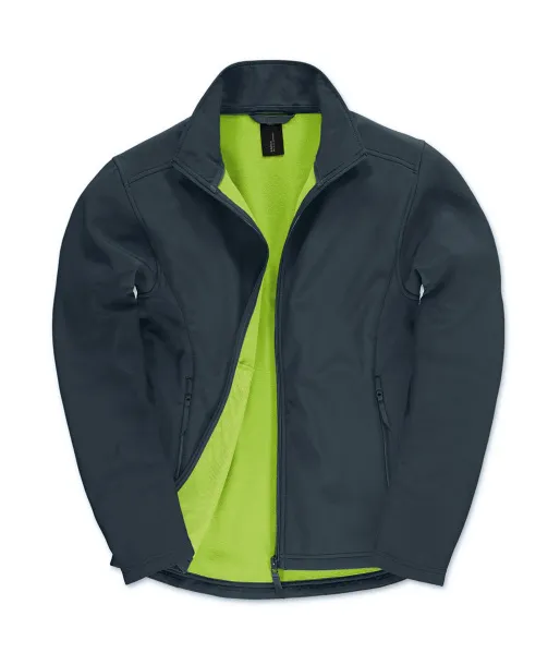  ID.701 Softshell Jacket - B&C Outerwear Navy Neon Green