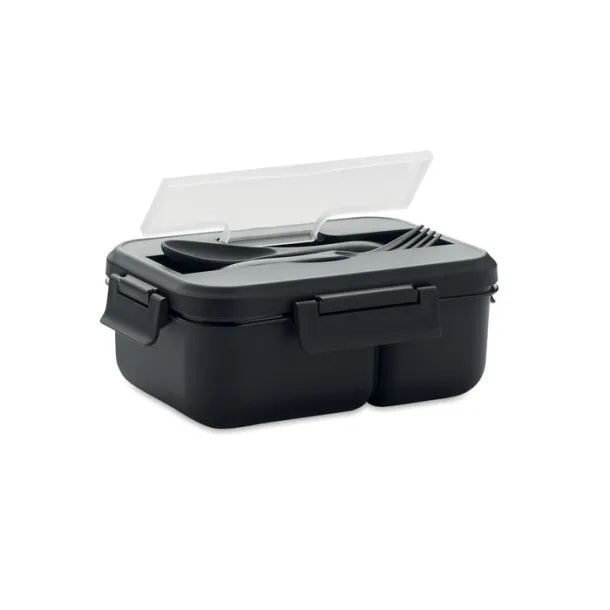 MAKAN Lunch box with cutlery in PP Black