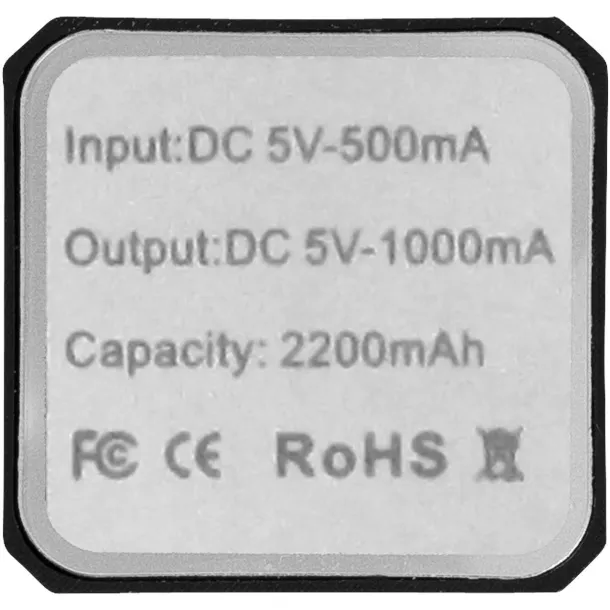 Volt prijenosna baterija, 2 200 mAh Crna