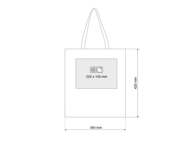 MALL cotton shopping bag, 130 g/m2 - BRUNO Cream Bež