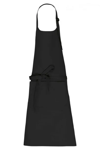  APRON WITH POCKET IN ORGANIC COTTON - Kariban Black