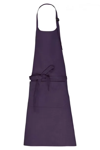  APRON WITH POCKET IN ORGANIC COTTON - Kariban Deep Plum