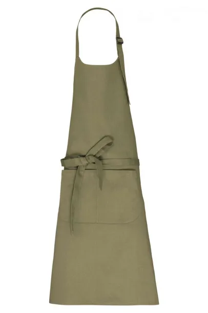 APRON WITH POCKET IN ORGANIC COTTON - Kariban Light Olive Green