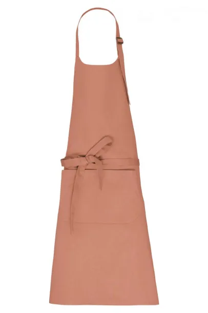  APRON WITH POCKET IN ORGANIC COTTON - Kariban Peach