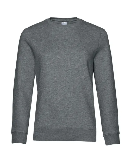  Ženski pulover s okruglim izrezom, 280 g/m² - B&C Heather Mid Grey