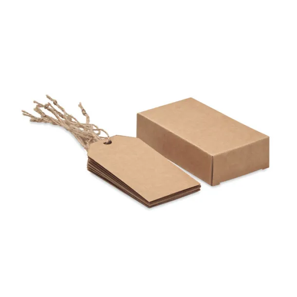 ETIKRAFT Set of 12 kraft paper gift tags Beige