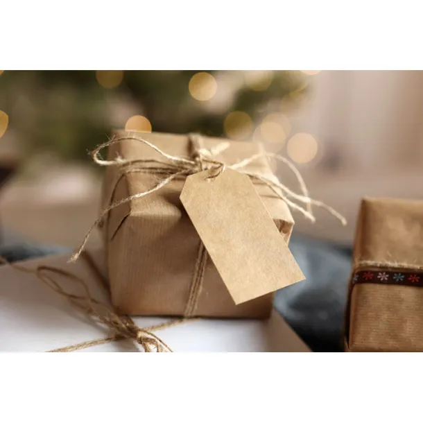ETIKRAFT Set of 12 kraft paper gift tags Beige