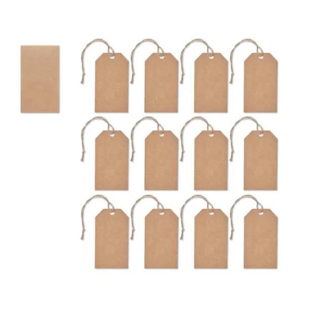 ETIKRAFT Set of 12 kraft paper gift tags Beige