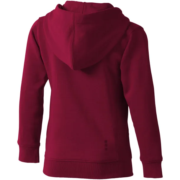 Arora hooded full zip kids sweater - Elevate Burgundy