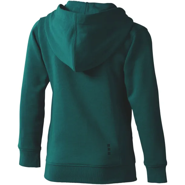 Arora hooded full zip kids sweater - Elevate Forest green