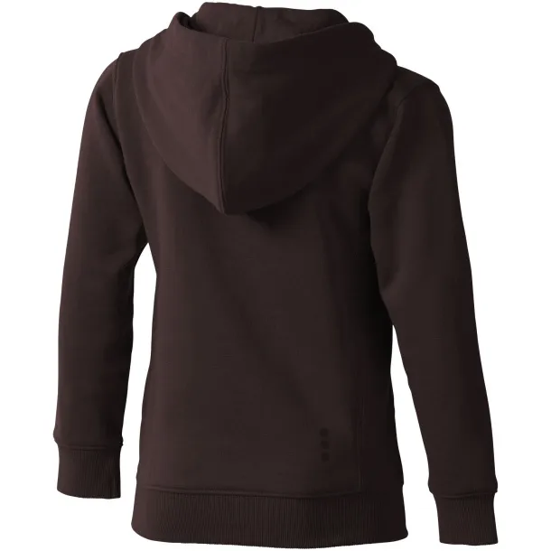 Arora hooded full zip kids sweater - Elevate Chocolate brown