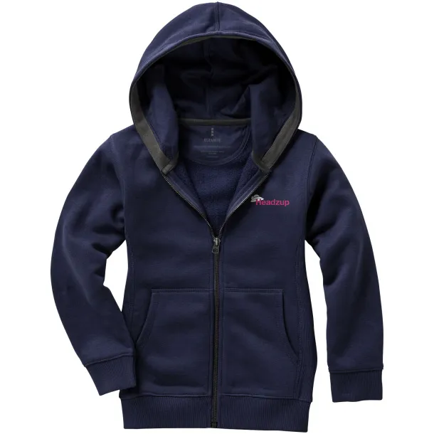 Arora hooded full zip kids sweater - Elevate Navy Blue