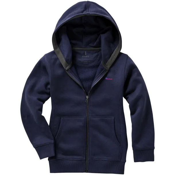 Arora hooded full zip kids sweater - Elevate Navy Blue