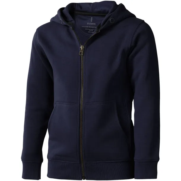Arora hooded full zip kids sweater - Elevate Navy Blue