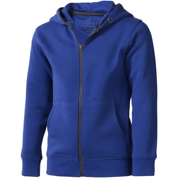 Arora hooded full zip kids sweater - Elevate Blue