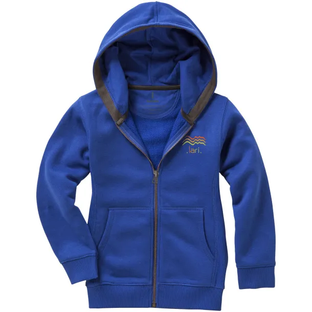 Arora hooded full zip kids sweater - Elevate Blue