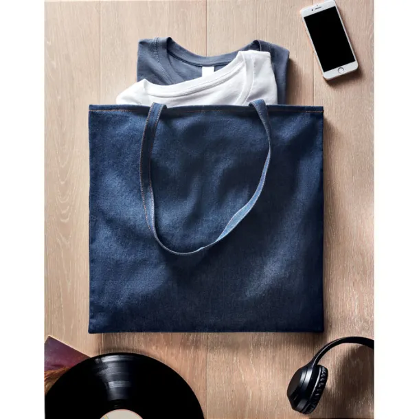 STYLE TOTE Recycled denim shopping bag, 250 gr/m² Blue