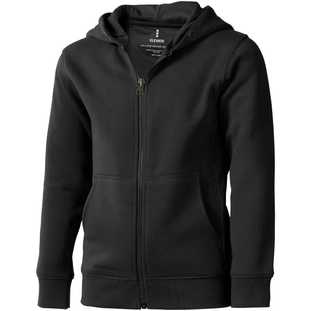 Arora hooded full zip kids sweater - Elevate Anthracite