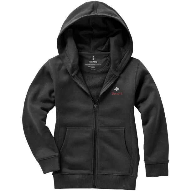 Arora hooded full zip kids sweater - Elevate Anthracite