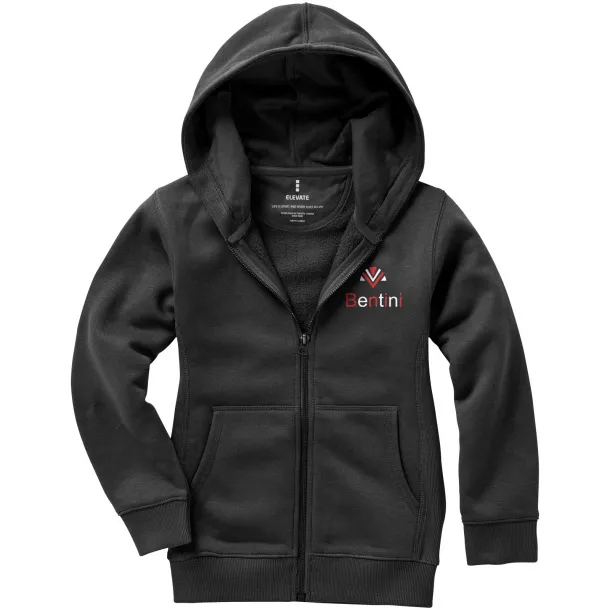 Arora hooded full zip kids sweater - Elevate Anthracite