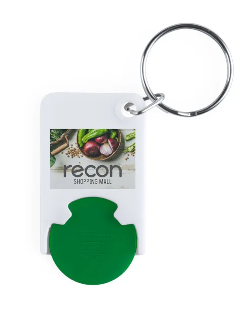 Trolex trolley coin keyring Green White