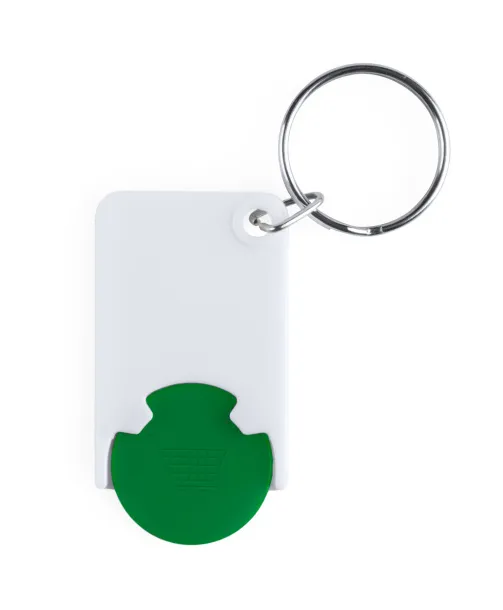 Trolex trolley coin keyring Green White