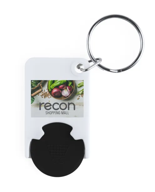 Trolex trolley coin keyring Black White