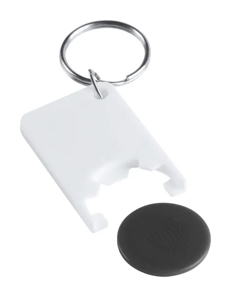 Trolex trolley coin keyring Black White