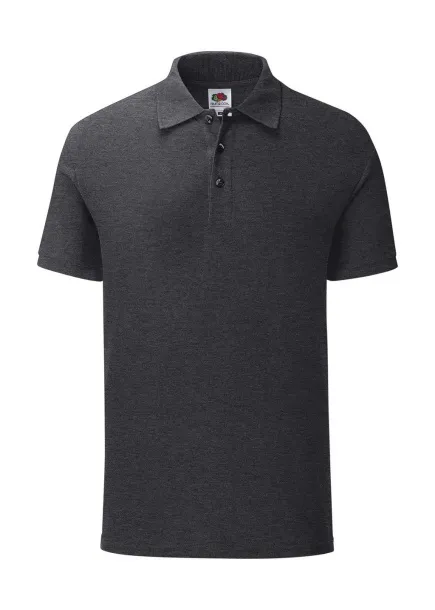  Iconic Polo - Fruit of the Loom Dark Heather Grey