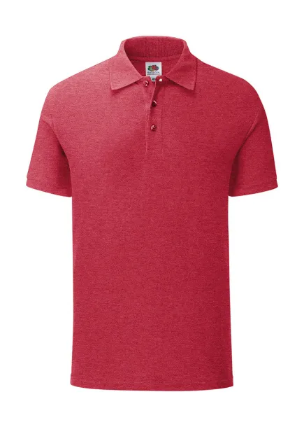  Iconic Polo - Fruit of the Loom Heather Red