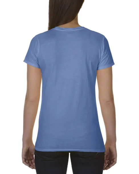  LADIES' LIGHTWEIGHT FITTED TEE - Comfort Colors Flo Blue