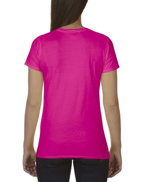 LADIES' LIGHTWEIGHT FITTED TEE - Comfort Colors Neon Pink