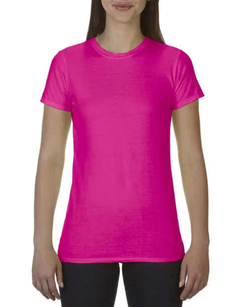  LADIES' LIGHTWEIGHT FITTED TEE - Comfort Colors Neon Pink