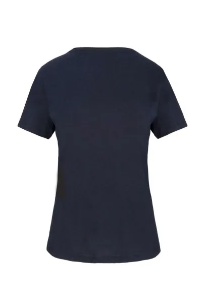  LADIES' SHORT-SLEEVED ORGANIC T-SHIRT WITH RAW EDGE NECKLINE - 110 g/m² - Kariban Navy