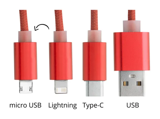 Scolt USB charger cable Red