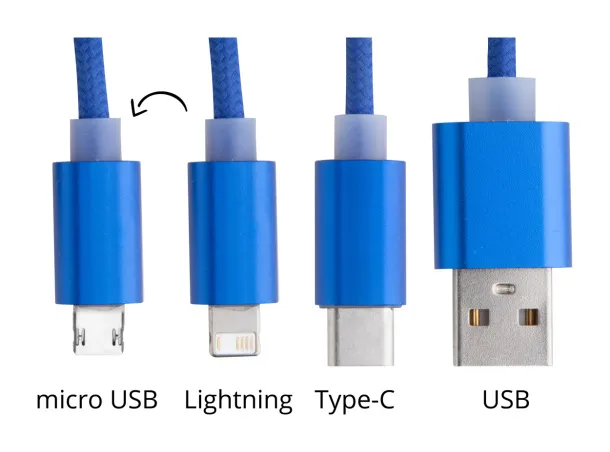 Scolt USB kabel Plava