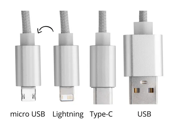 Scolt USB charger cable Silver