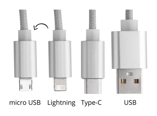 Scolt USB charger cable Silver