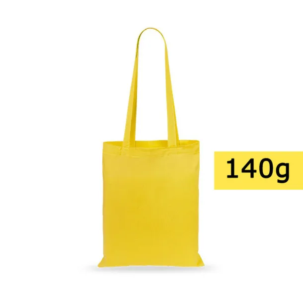  Cotton shopping bag, 140 g/m2 yellow