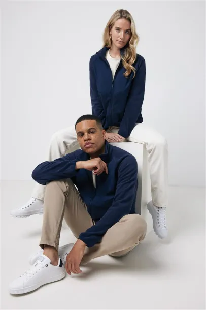  Iqoniq Talung recycled polyester microfleece zip through - iqoniq navy