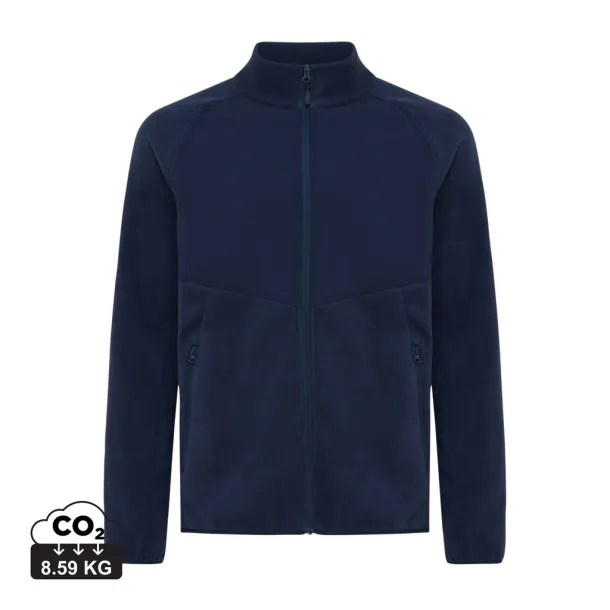  Iqoniq Talung recycled polyester microfleece zip through - iqoniq navy