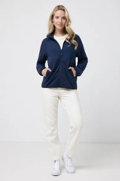  Iqoniq Talung recycled polyester microfleece zip through - iqoniq navy