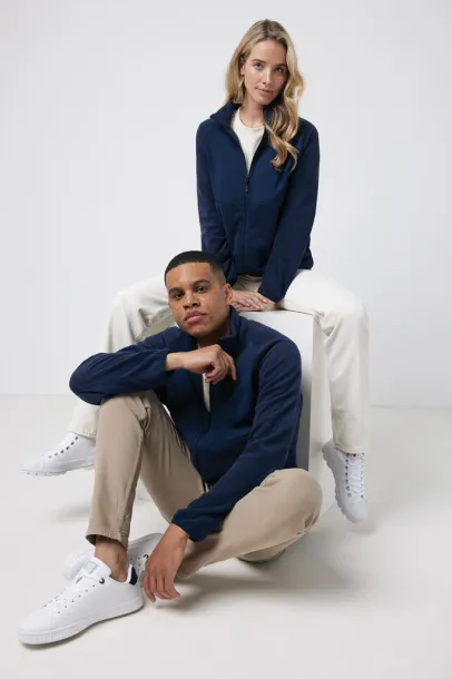  Iqoniq Talung recycled polyester microfleece zip through - iqoniq navy