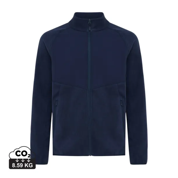  Iqoniq Talung recycled polyester microfleece zip through - iqoniq navy