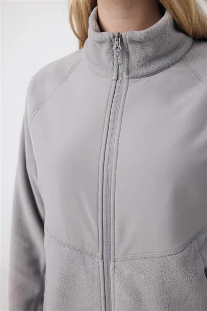  Iqoniq Talung recycled polyester microfleece zip through - iqoniq storm grey