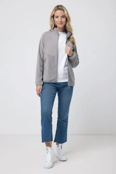  Iqoniq Talung recycled polyester microfleece zip through - iqoniq storm grey