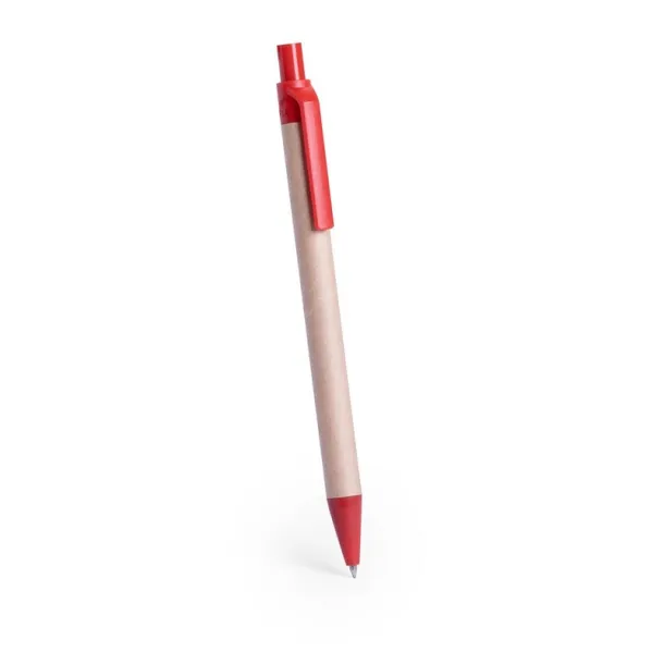  Recycled cardboard ball pen red