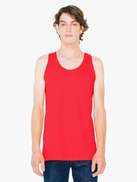  UNISEX FINE JERSEY TANK - American Apparel Red