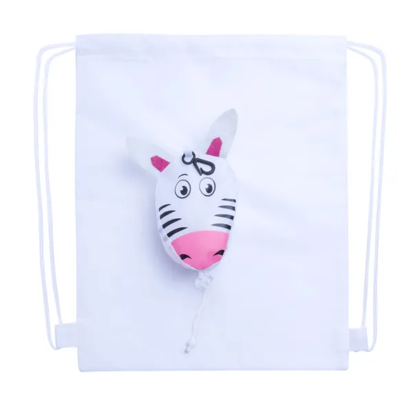 Noah drawstring bag, zebra White