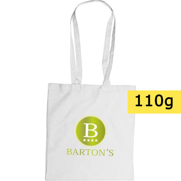  Cotton shopping bag, 110 g/m2 Bijela